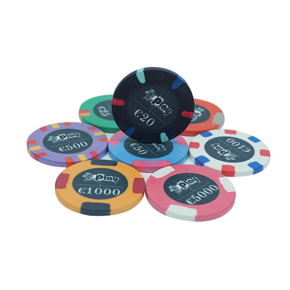 Custom engrave poker chips euro 10g 39mm 43mm ceramic casino token private design no moq for caisno poker club game
