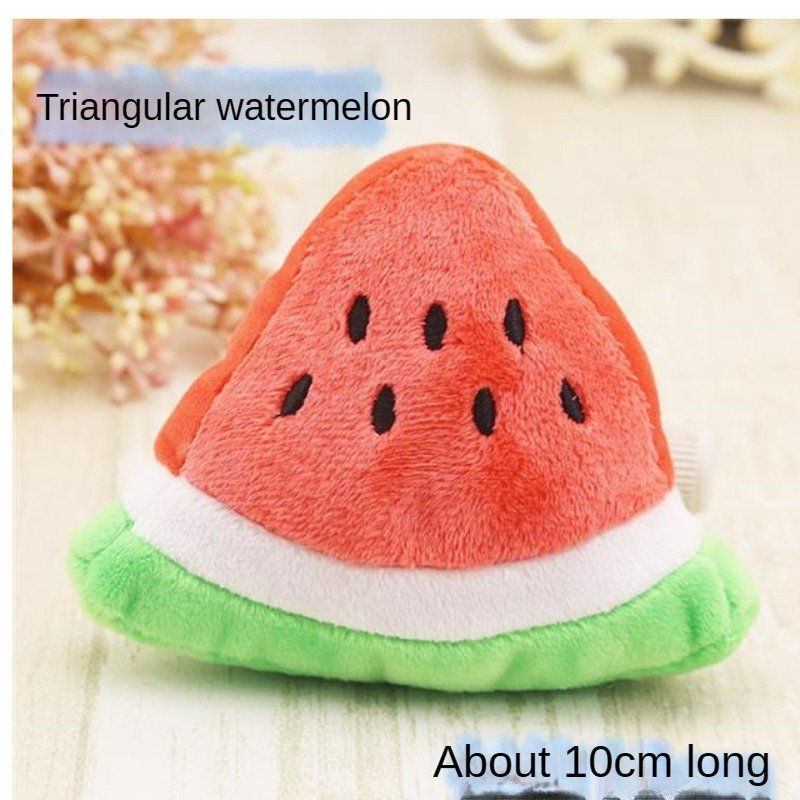 Plush Dog French Bulldog Bite-Resistant Ball Rope Sounding Toy Fruit Cartoon Animal Cat Cat Pet Supplies
