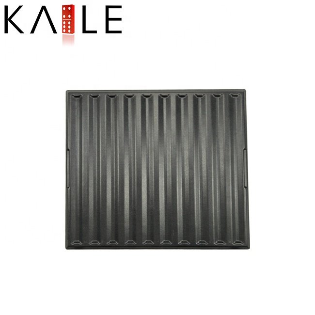 Hot sale black abs plastic poker chip tray 50 rows plate holder 1000pcs 40mm casino ceramic or clay chips from directly factory