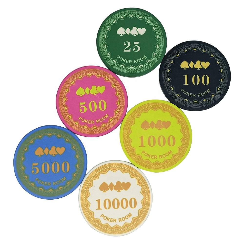 High quality 43mm poker chips ceramic 12g porker room club diamond heart spade design casino chips manufacture for gamefor