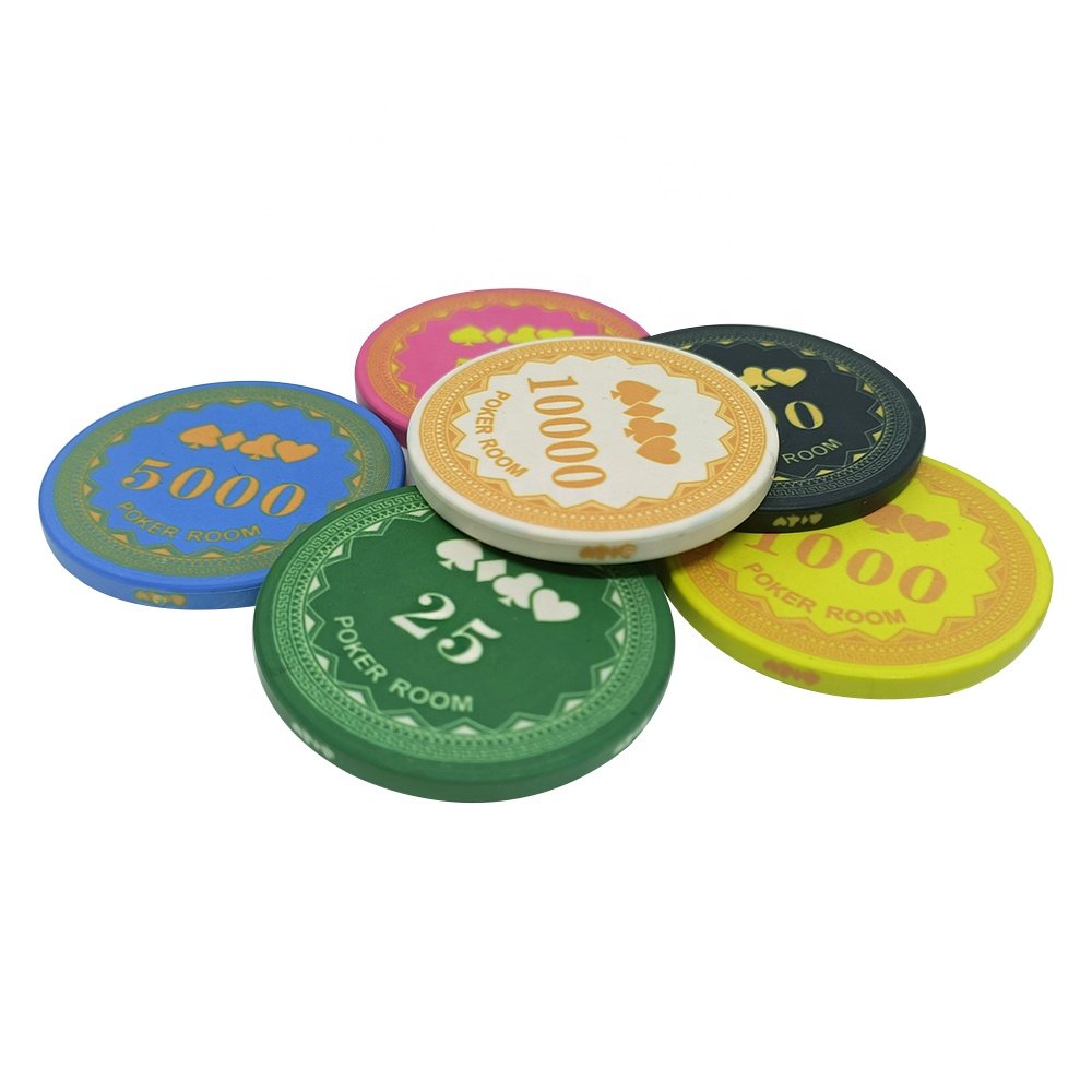 High quality 43mm poker chips ceramic 12g porker room club diamond heart spade design casino chips manufacture for gamefor