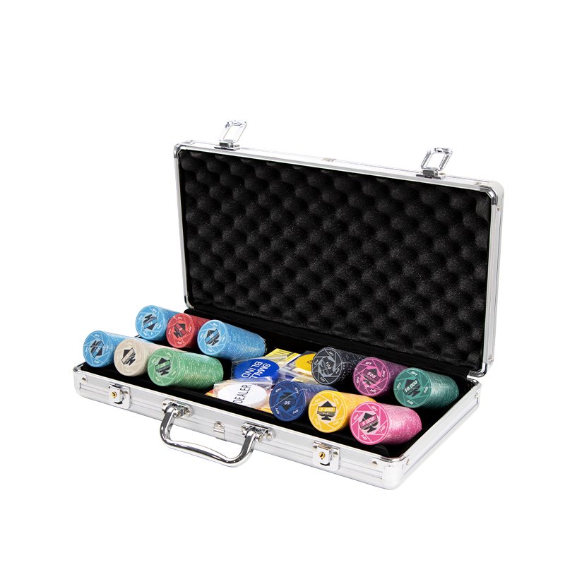 YH Casino quality ceramic ept poker chips round poker chips set with aluminum case