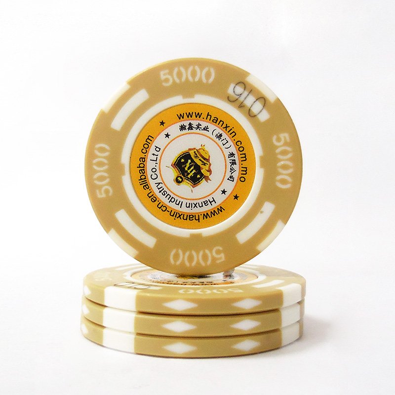 Hanxin Factory Manufacturing Inner Ring Decal Poker Chip ABS Material Chips