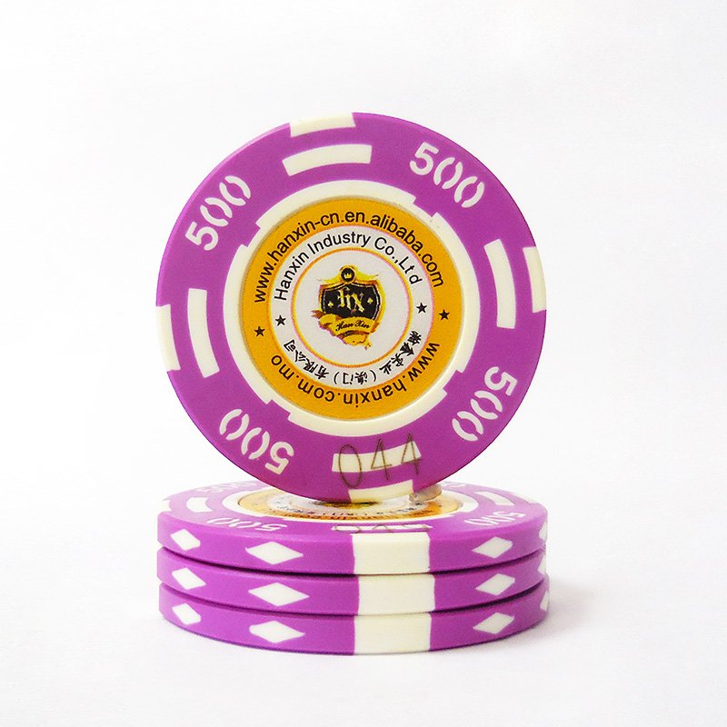 Hanxin Factory Manufacturing Inner Ring Decal Poker Chip ABS Material Chips