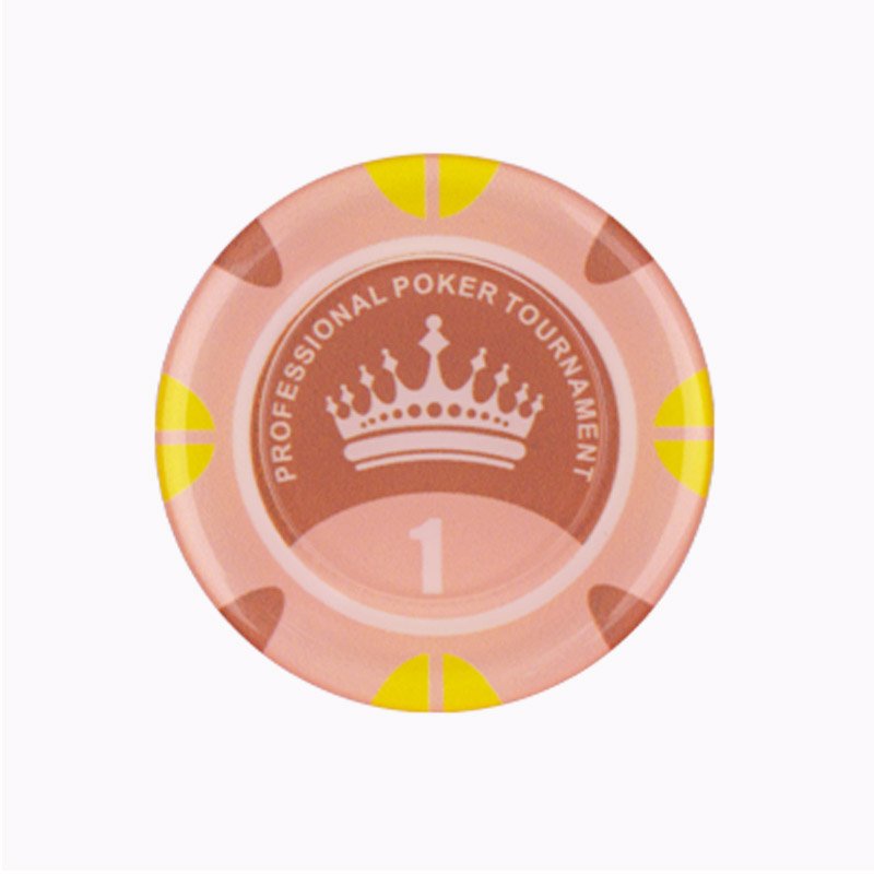 YH 39*3mm Custom Poker Chips High Quality Crown Acrylic Casino Poker Chips For Sale