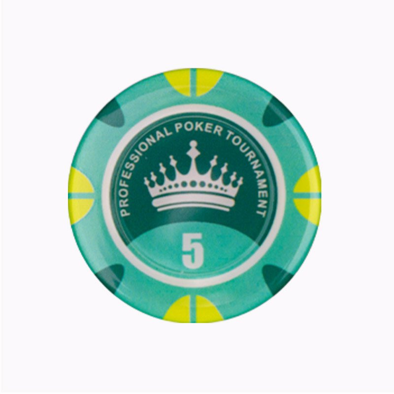YH 39*3mm Custom Poker Chips High Quality Crown Acrylic Casino Poker Chips For Sale