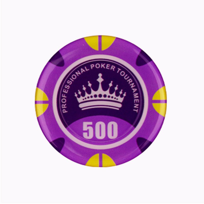 YH 39*3mm Custom Poker Chips High Quality Crown Acrylic Casino Poker Chips For Sale