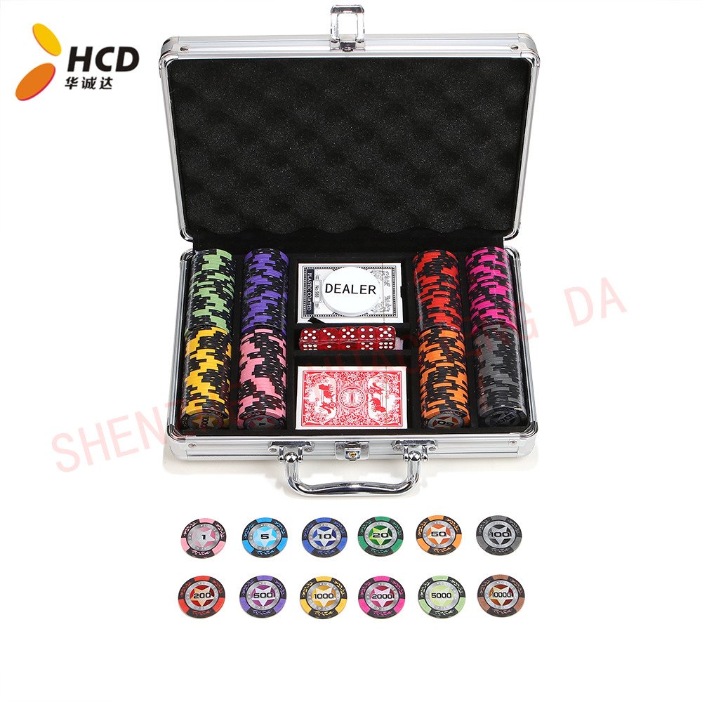 Customizable 40mm Clay and ABS Material Poker Chips 200 Yards Range 11.5g Weight with Custom Logo