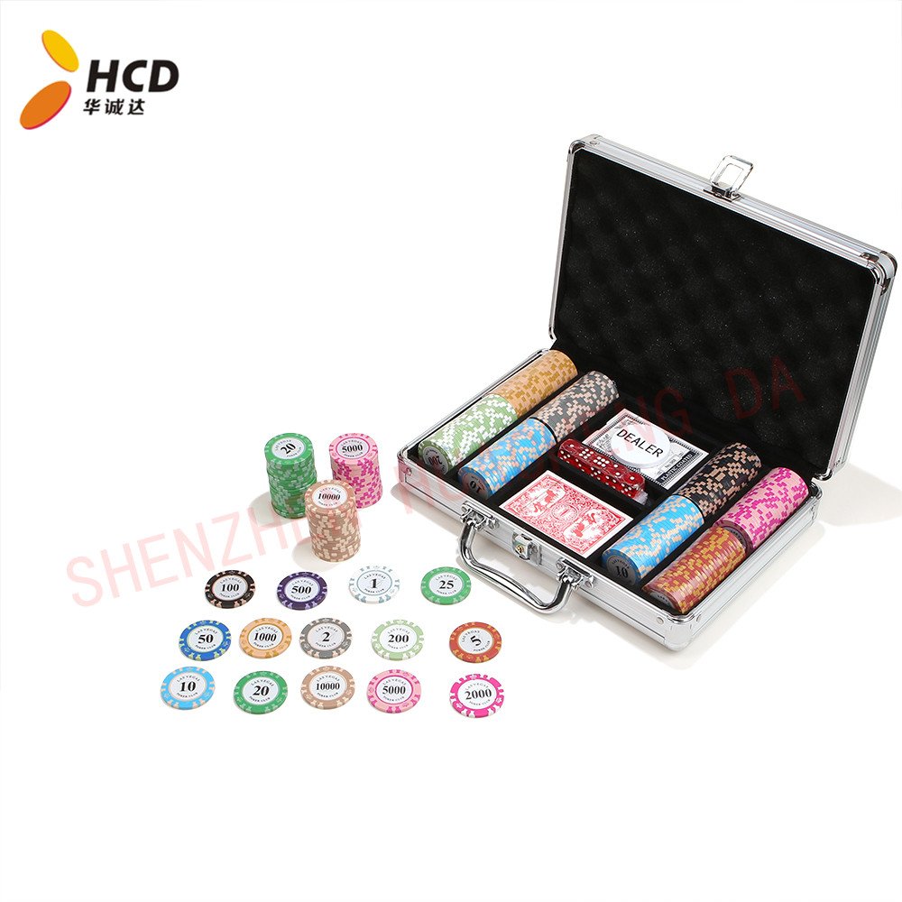 Customizable 40mm Clay and ABS Material Poker Chips 200 Yards Range 11.5g Weight with Custom Logo