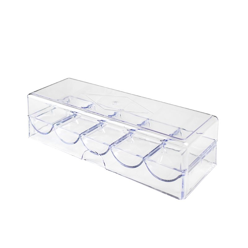 YH High Quality Transparent Acrylic Casino Chip Tray For 100pcs Regular Poker Chips