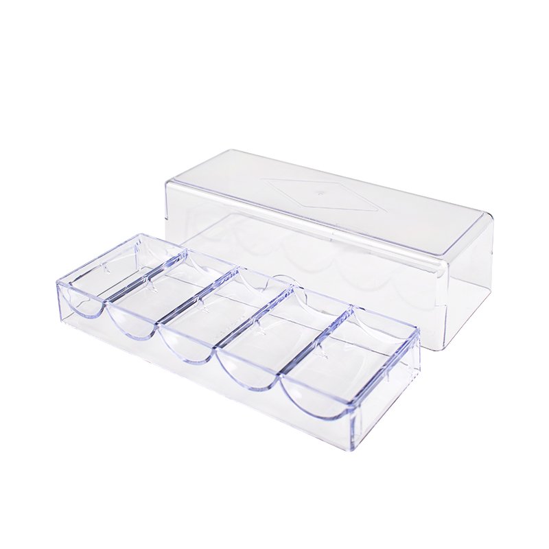 YH High Quality Transparent Acrylic Casino Chip Tray For 100pcs Regular Poker Chips