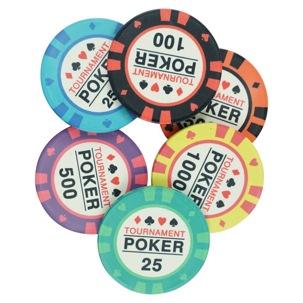 Factory customized two side printing 10g ceramic poker chips set casino tournament size 39mm custom suppliers for gambling game