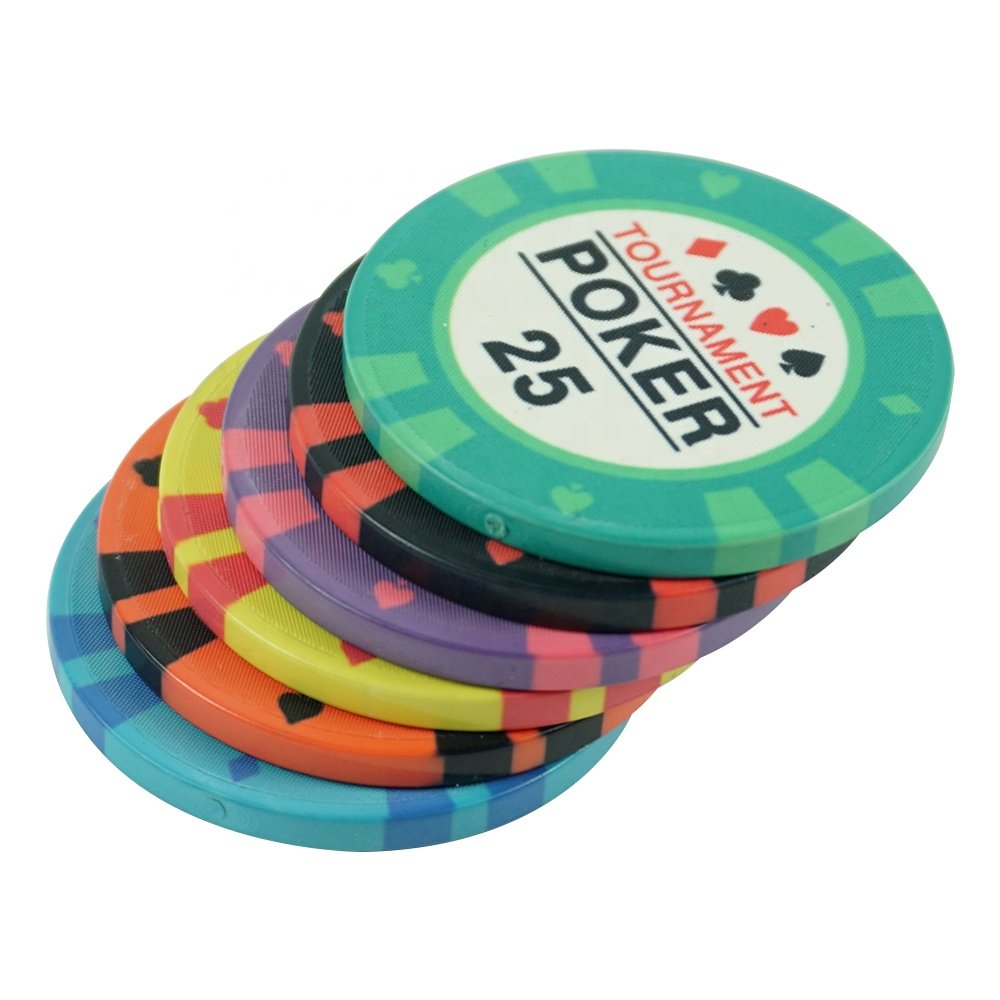 Factory customized two side printing 10g ceramic poker chips set casino tournament size 39mm custom suppliers for gambling game