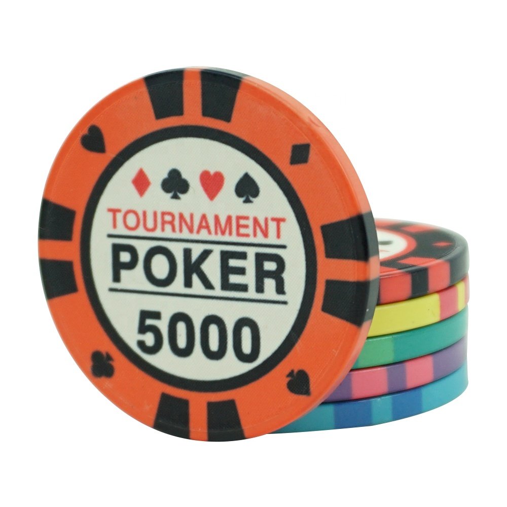 Factory customized two side printing 10g ceramic poker chips set casino tournament size 39mm custom suppliers for gambling game