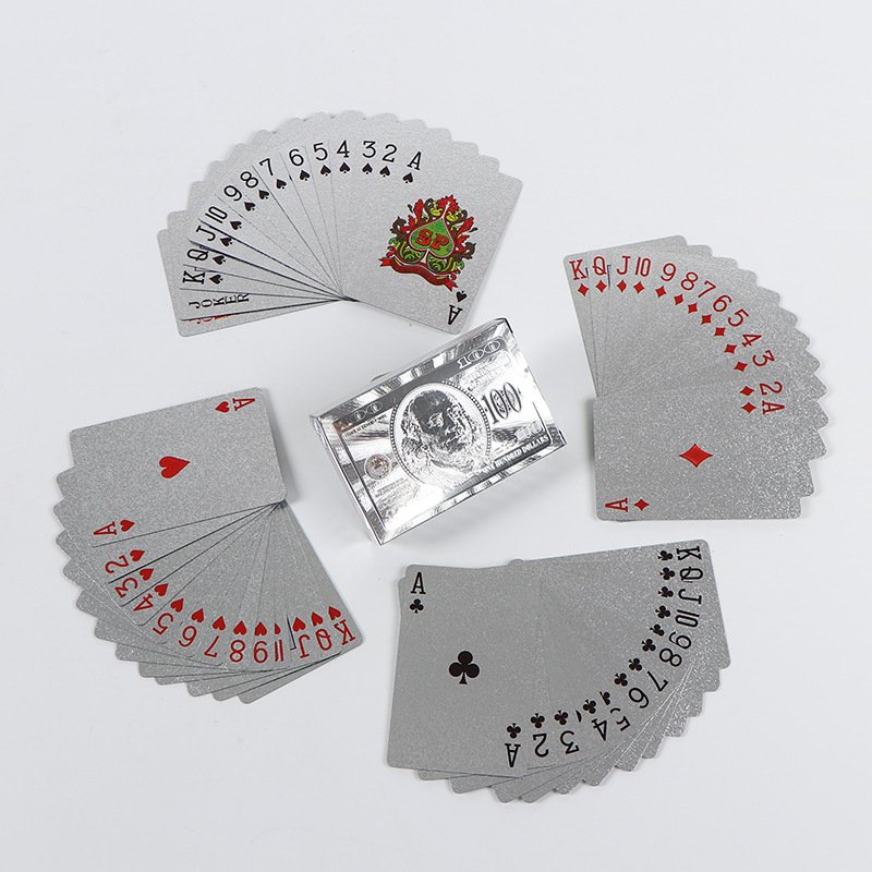 Custom Your Design Waterproof Gold/sliver/black Foil Playing Card Custom Colorful Gold Customized Playing Cards poker Cards