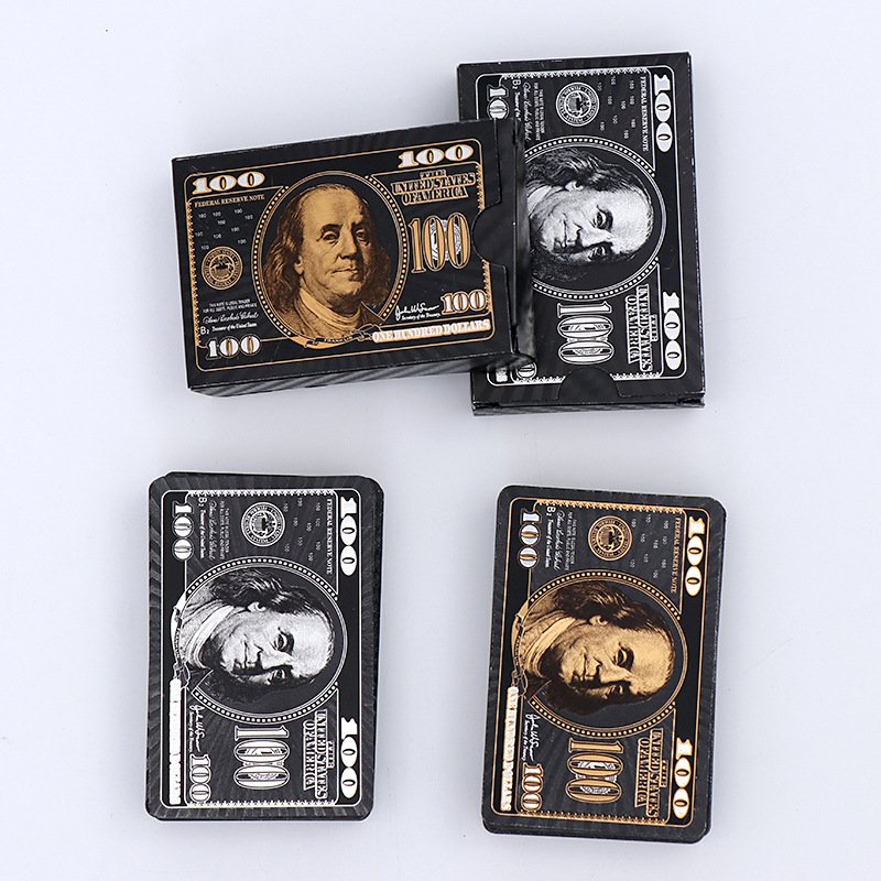 Custom Your Design Waterproof Gold/sliver/black Foil Playing Card Custom Colorful Gold Customized Playing Cards poker Cards