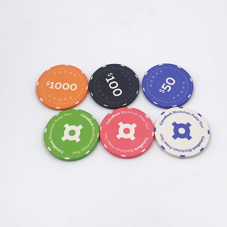 Wholesale colorful ceramic poker chips casino chips with custom denominations