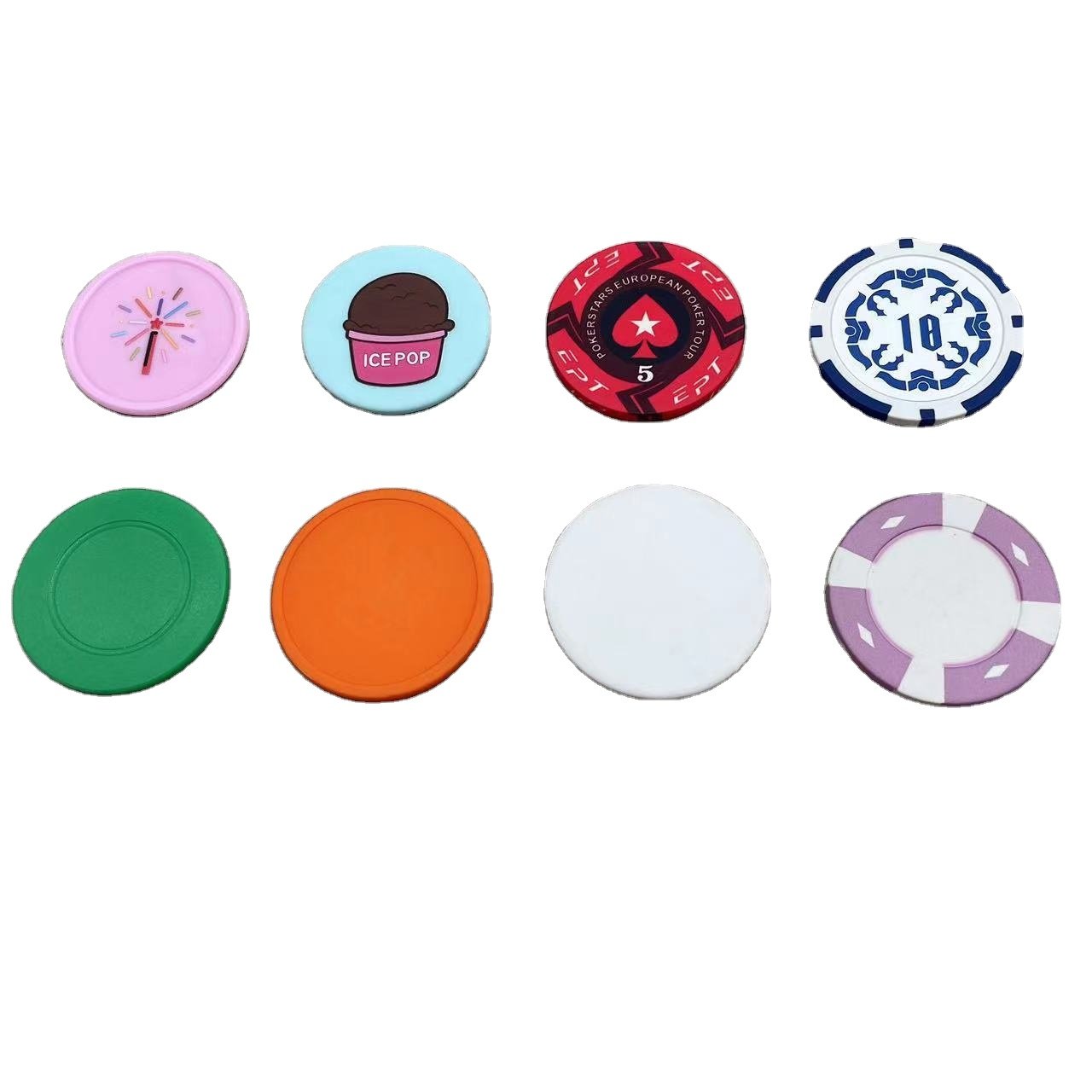 Custom ceramic poker chip for game