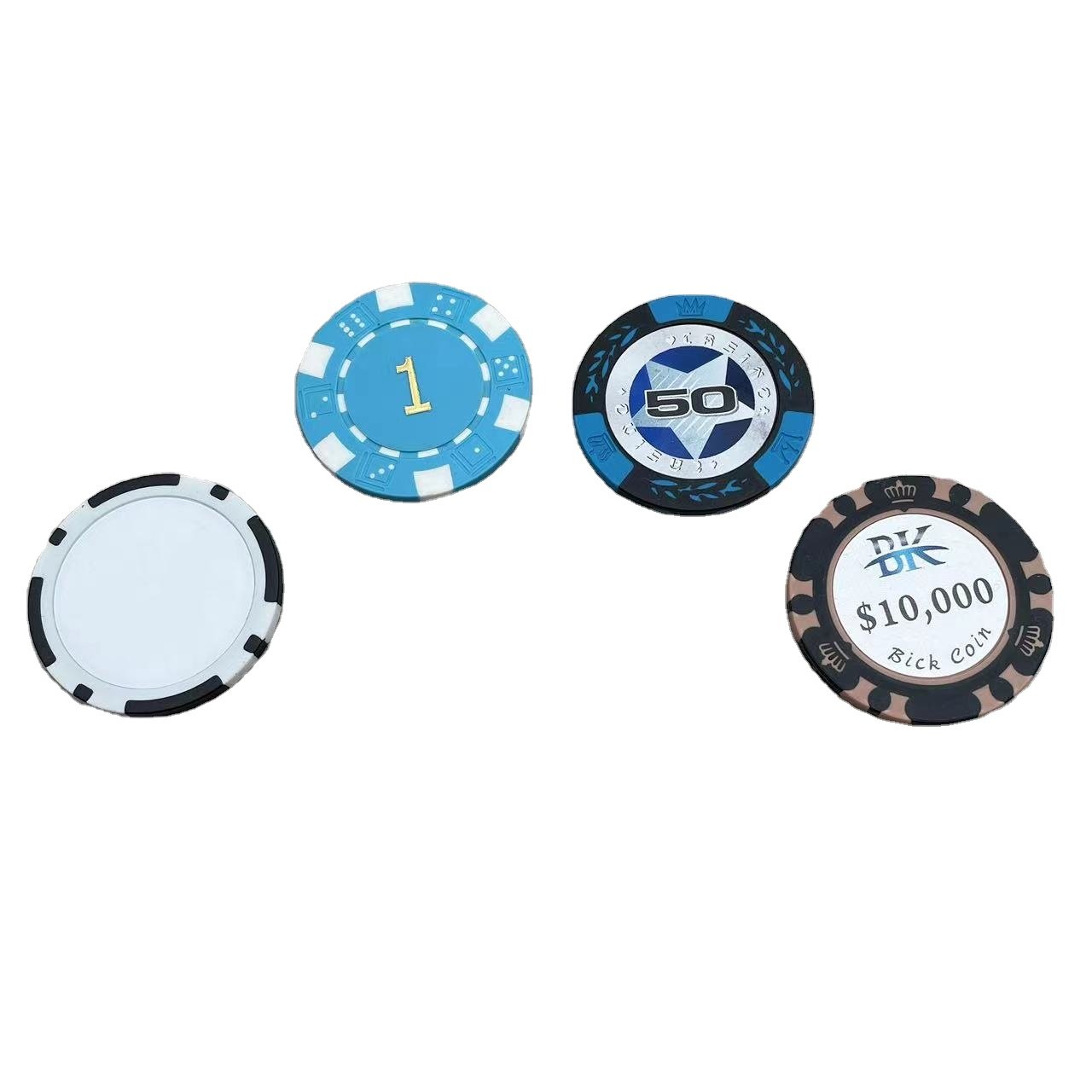 Custom ceramic poker chip for game