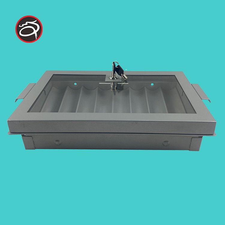 Luxury 8 Rows Metal Silvery Chip Tray for casino poker table chip box for 400pcs chips