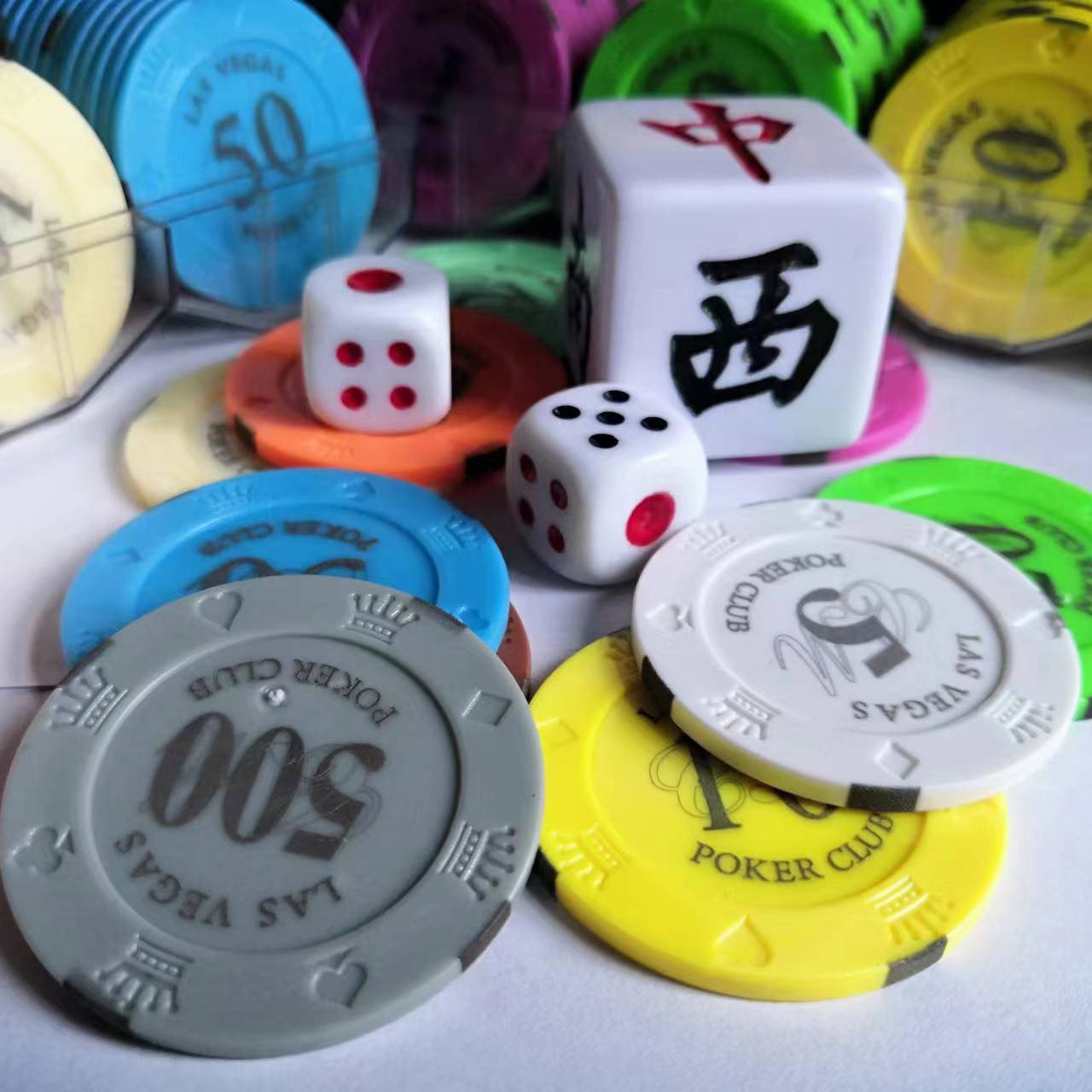 Cheap Custom Design Logo Printing Plastic Poker Chips Jetton Tag Gambling Token Coins
