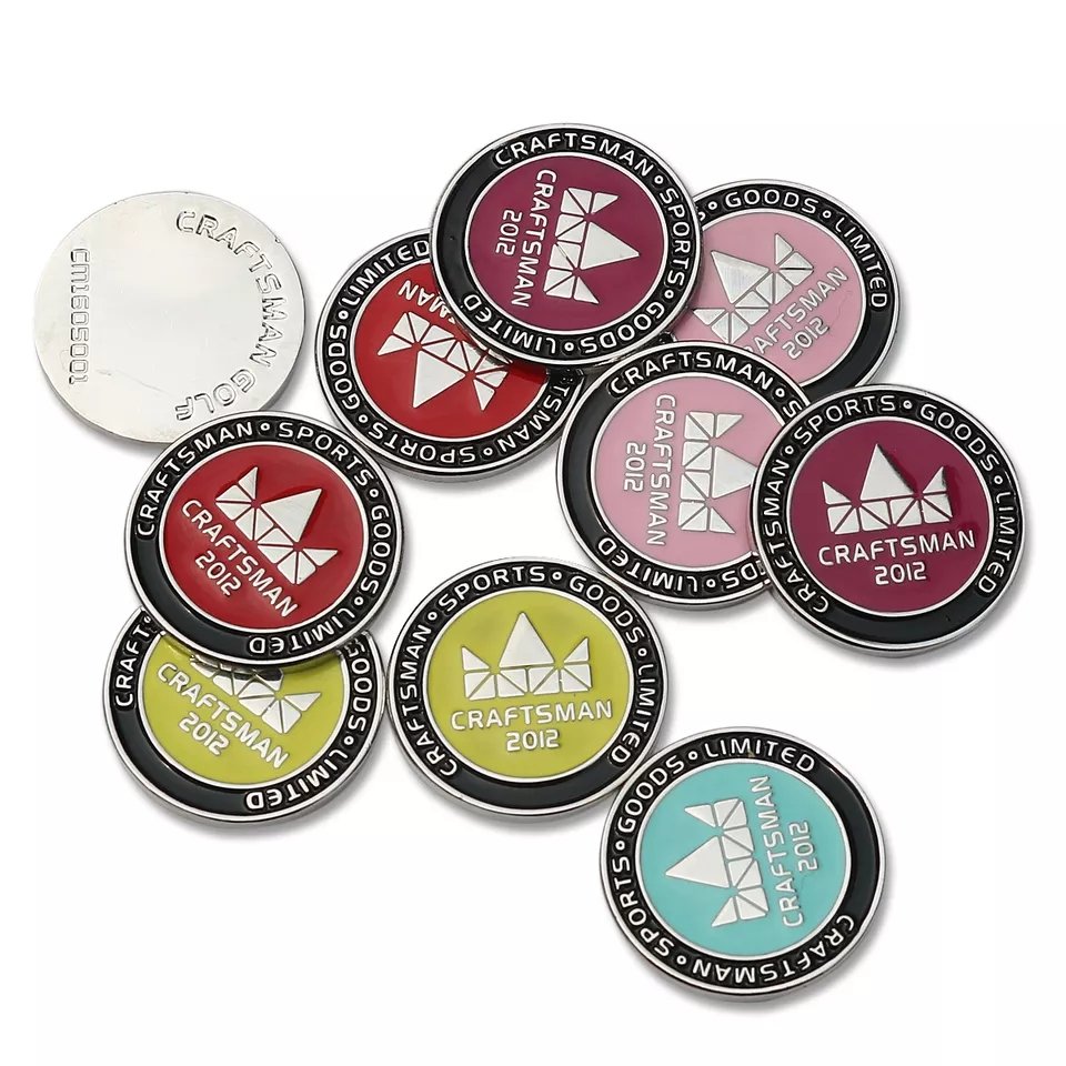 Personalized Logo Golf Accessories Golf Chip Marker Poker Chip Ball Marker