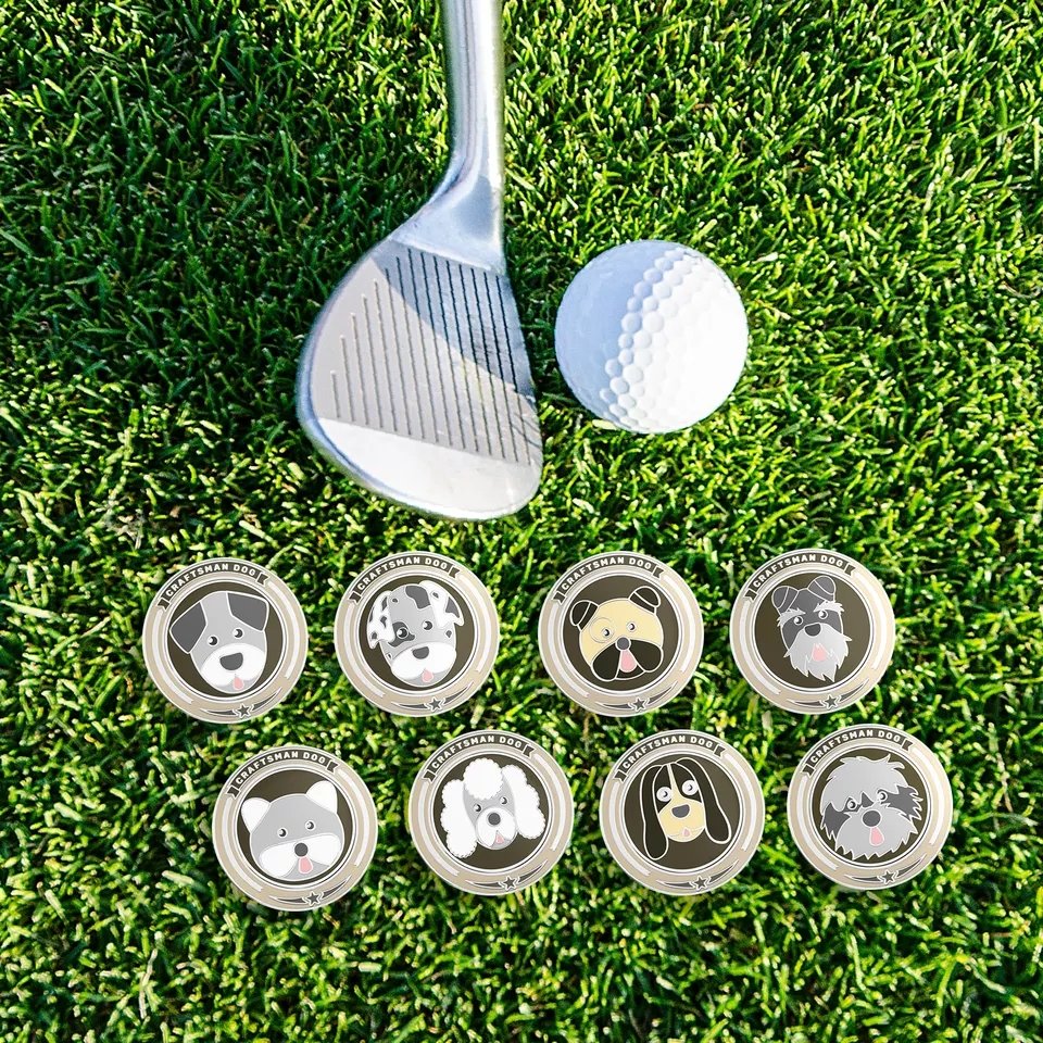 Personalized Logo Golf Accessories Golf Chip Marker Poker Chip Ball Marker