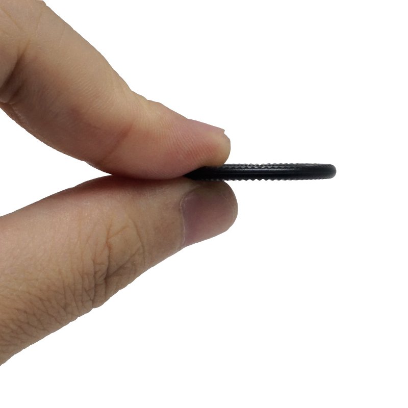 wholesale Opaque black, with lines on the outer ring, coin-sized Qualified ABS plastic round wafer Counting Chips high quality