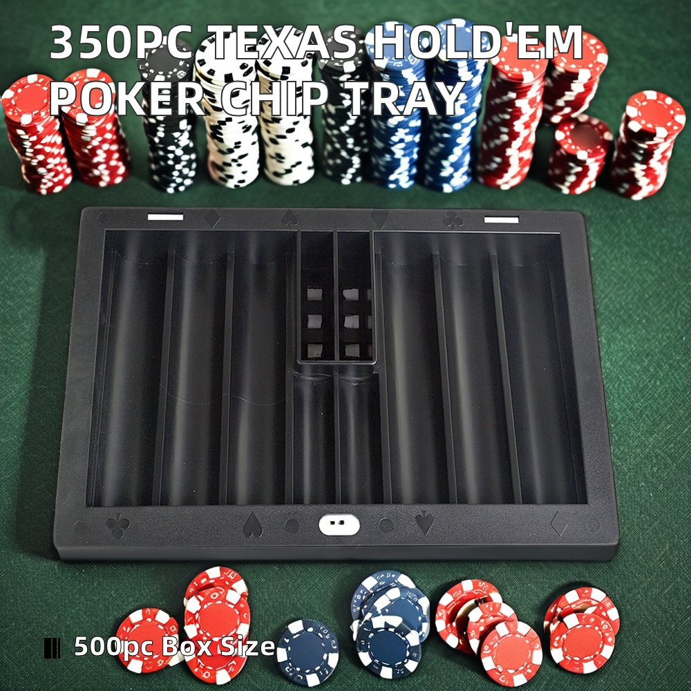 High Quality 350pcs Texas Hold'em Black Jack Plastic Tray Poker Chip Tray for Gambling Casino Board Game Accessory