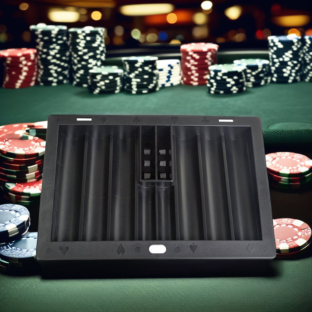 High Quality 350pcs Texas Hold'em Black Jack Plastic Tray Poker Chip Tray for Gambling Casino Board Game Accessory