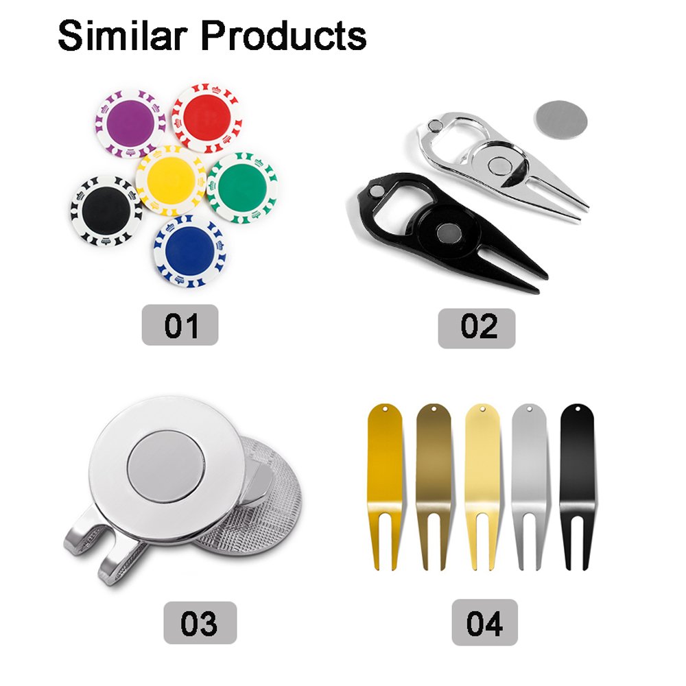 OEM ABS Magnetic Golf Ball Marker Coin Golf Hat Clip Custom Logo Round Metal Golf Divot Repair Tool