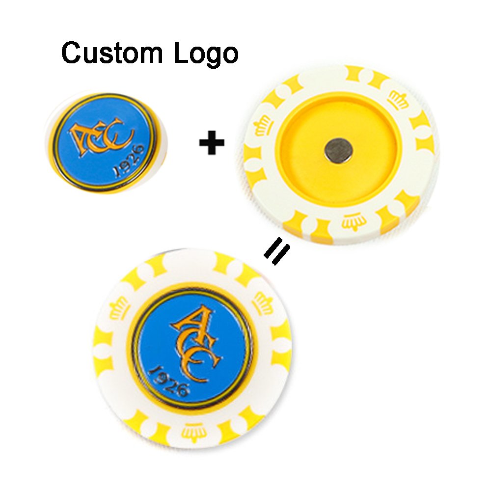 OEM ABS Magnetic Golf Ball Marker Coin Golf Hat Clip Custom Logo Round Metal Golf Divot Repair Tool