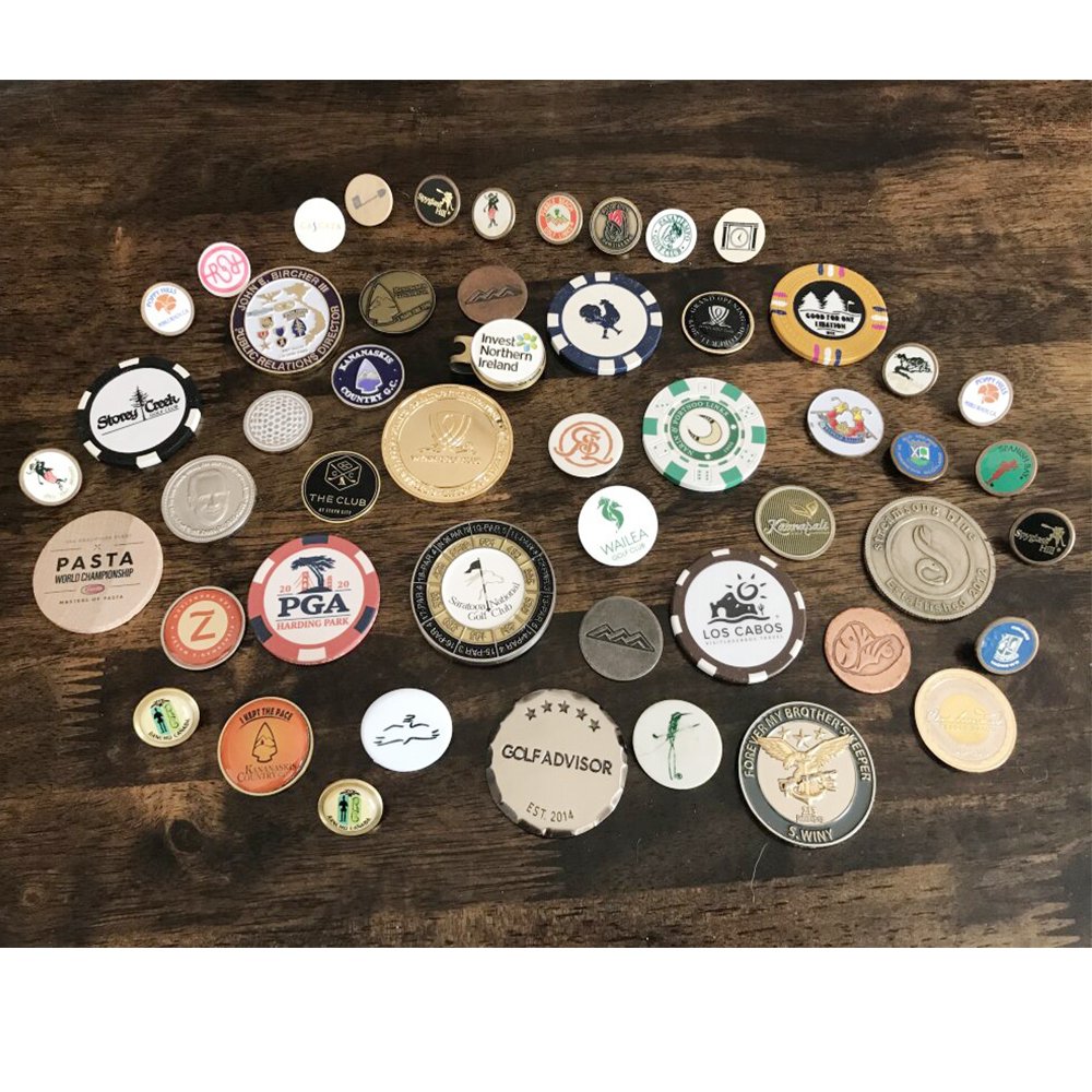 OEM ABS Magnetic Golf Ball Marker Coin Golf Hat Clip Custom Logo Round Metal Golf Divot Repair Tool