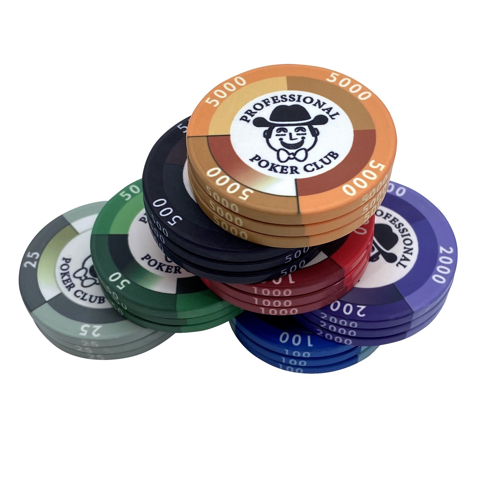 Professional magician design ceramic poker chips 10g high quality complete casino chip custom logo 39 43 45 46 50 52mm can made