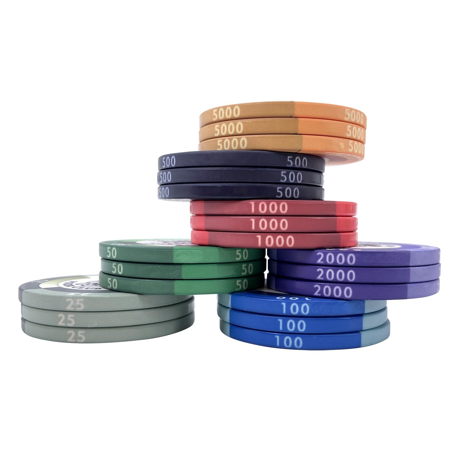 Professional magician design ceramic poker chips 10g high quality complete casino chip custom logo 39 43 45 46 50 52mm can made