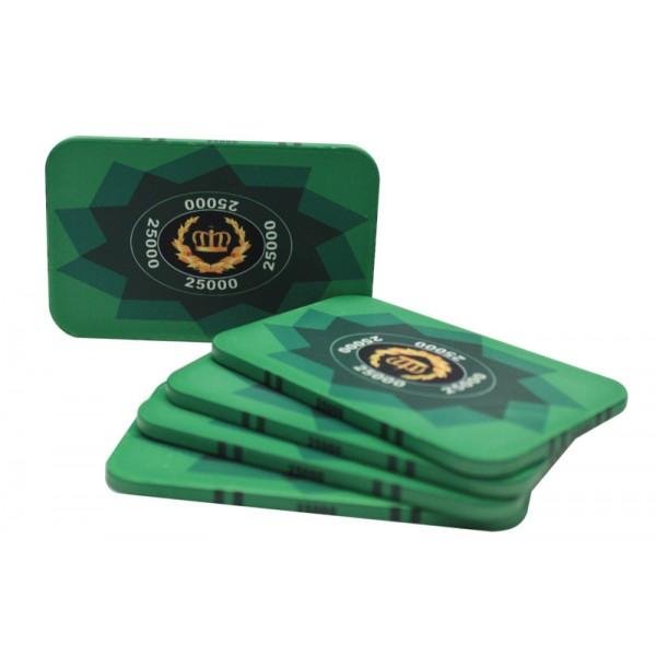 CUSTOM CERAMIC RECTANGULAR PLAQUES POKER CHIPS