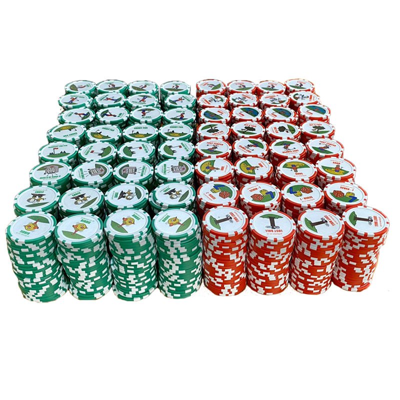 Wholesale Personalized Colorful ABS Plastic Clay Golf Ball Marker Poker Chip