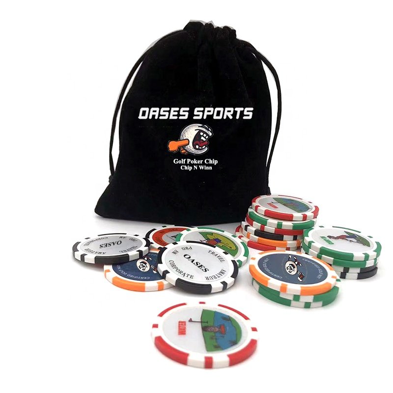 Wholesale Personalized Colorful ABS Plastic Clay Golf Ball Marker Poker Chip