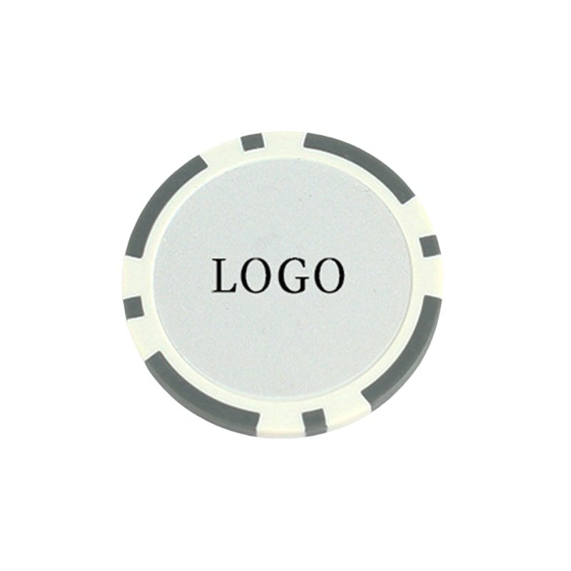 Personalized full color logo 40mm diameter poker chip golf ball marker