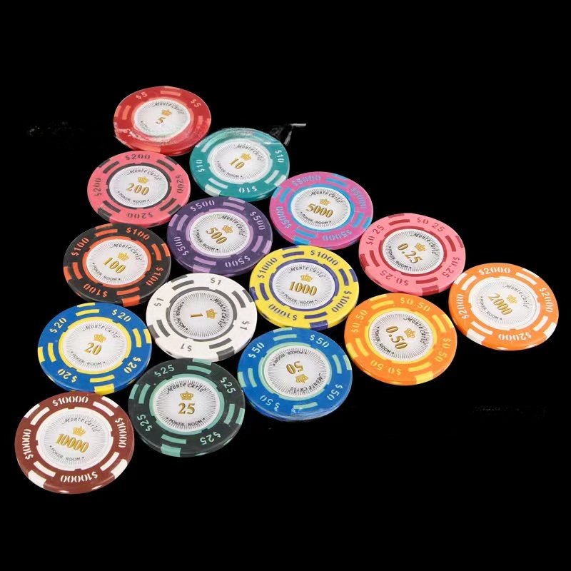 2024 Wholesale Personalize Logo Ceramic Abs Clay Poker Chips Set