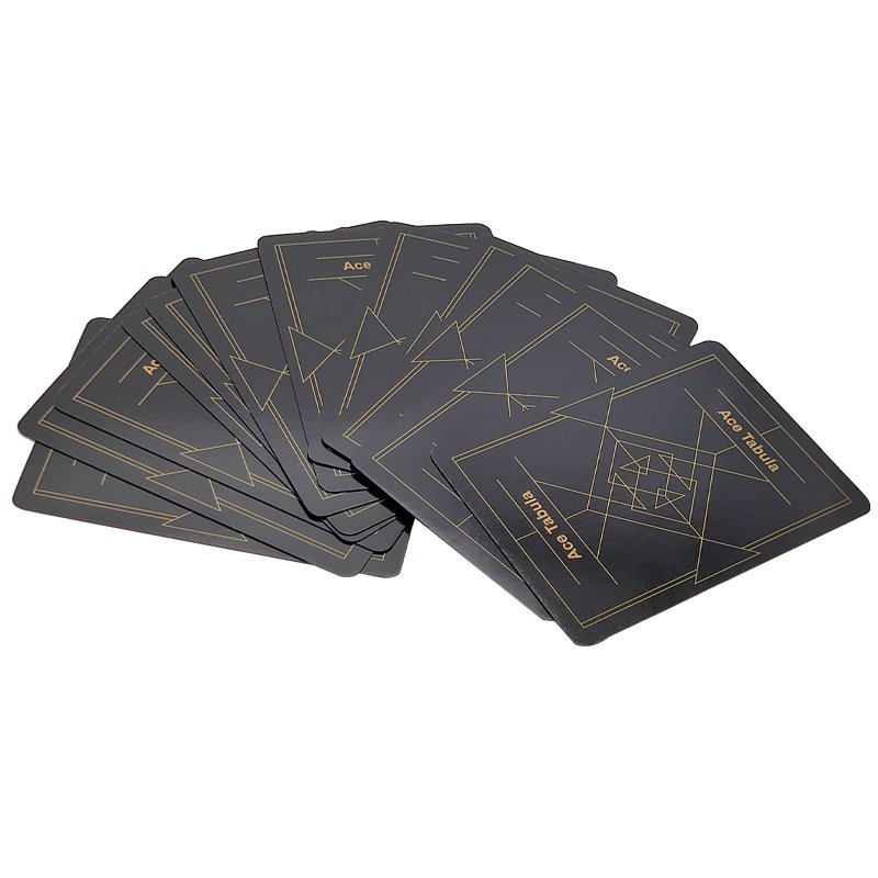 Custom High Quality Delicately Shrink Wrapped Packaging Black Sliver And Gold Edge Poker Us Playing Cards
