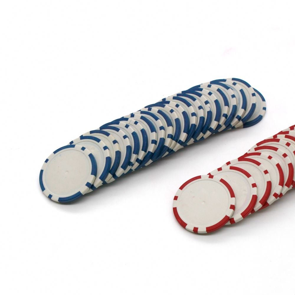 High Quality Customised Logo Cheap 40 mm Casino Chips Printing Gambling ABS Poker Chips Sets