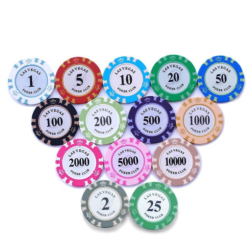 Hot Sale wholesale casino tray lays Plastic with custom logo Round coin supplier gambling Club Poker Chip