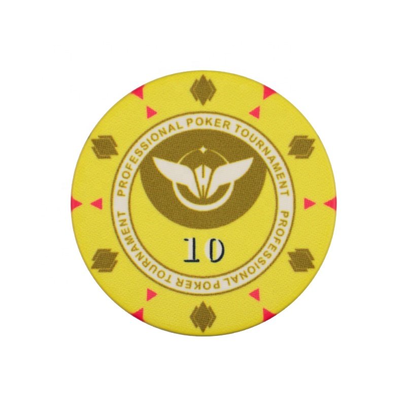 Fully customisable EPT Professional Ceramic Material Poker Chips 10g and 40MM poker chips with customises design colour and logo