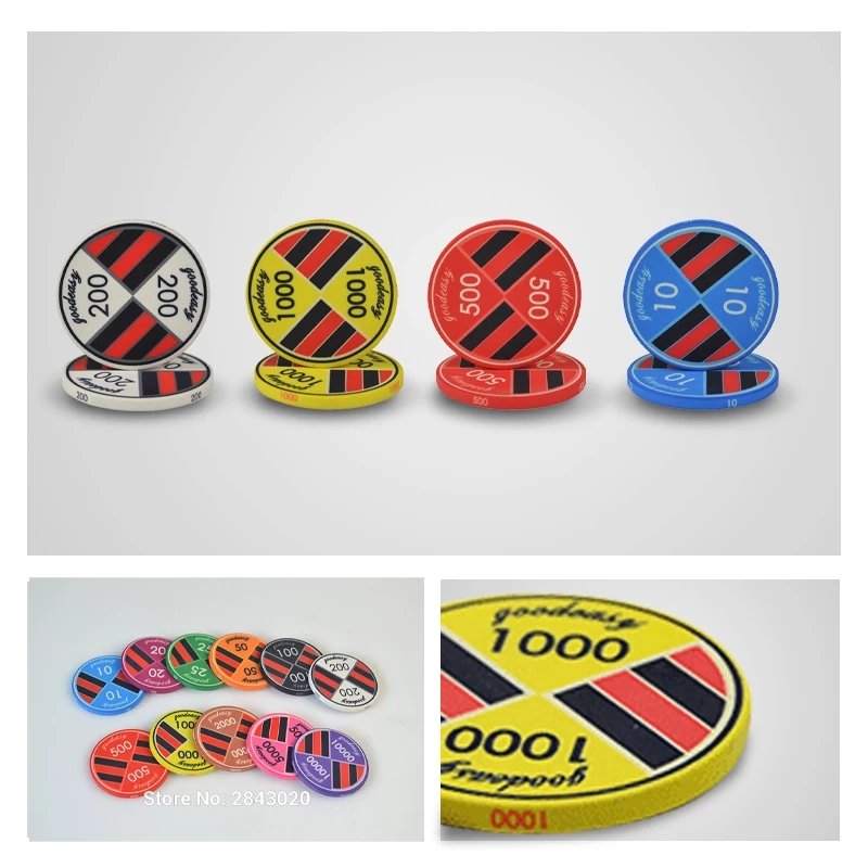High Quality Casino Custom Ceramic Poker Chip Coins Poker Chips 11.5 Acrylic Box Poker Chip Sets Wholesale 600/1000 pcs/set