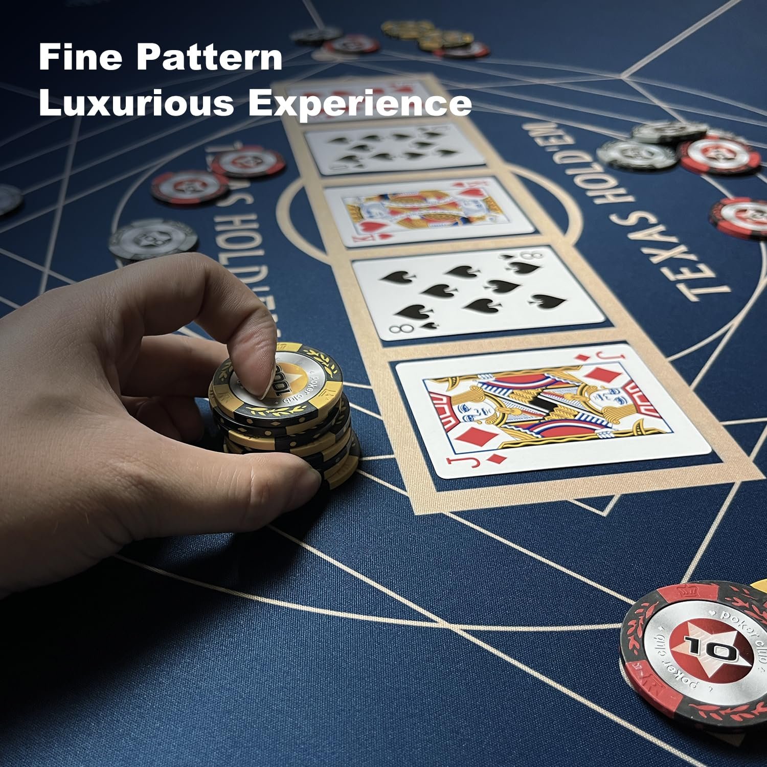 Round poker Table Cloth Waterproof Non-slip Game Casino Rubber poker Table Mat Folding Portable Rubber poker Table Mat