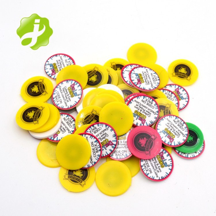 Manufacturer Custom Plastic Color Coin 23MM Game Currency chip Token