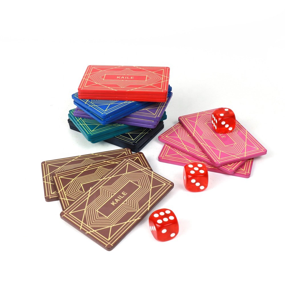 Factory custom kaile ceramic poker plaques 39g rectangle chips 83.5x52.5x3.5mm custom logo for casino professional poker club