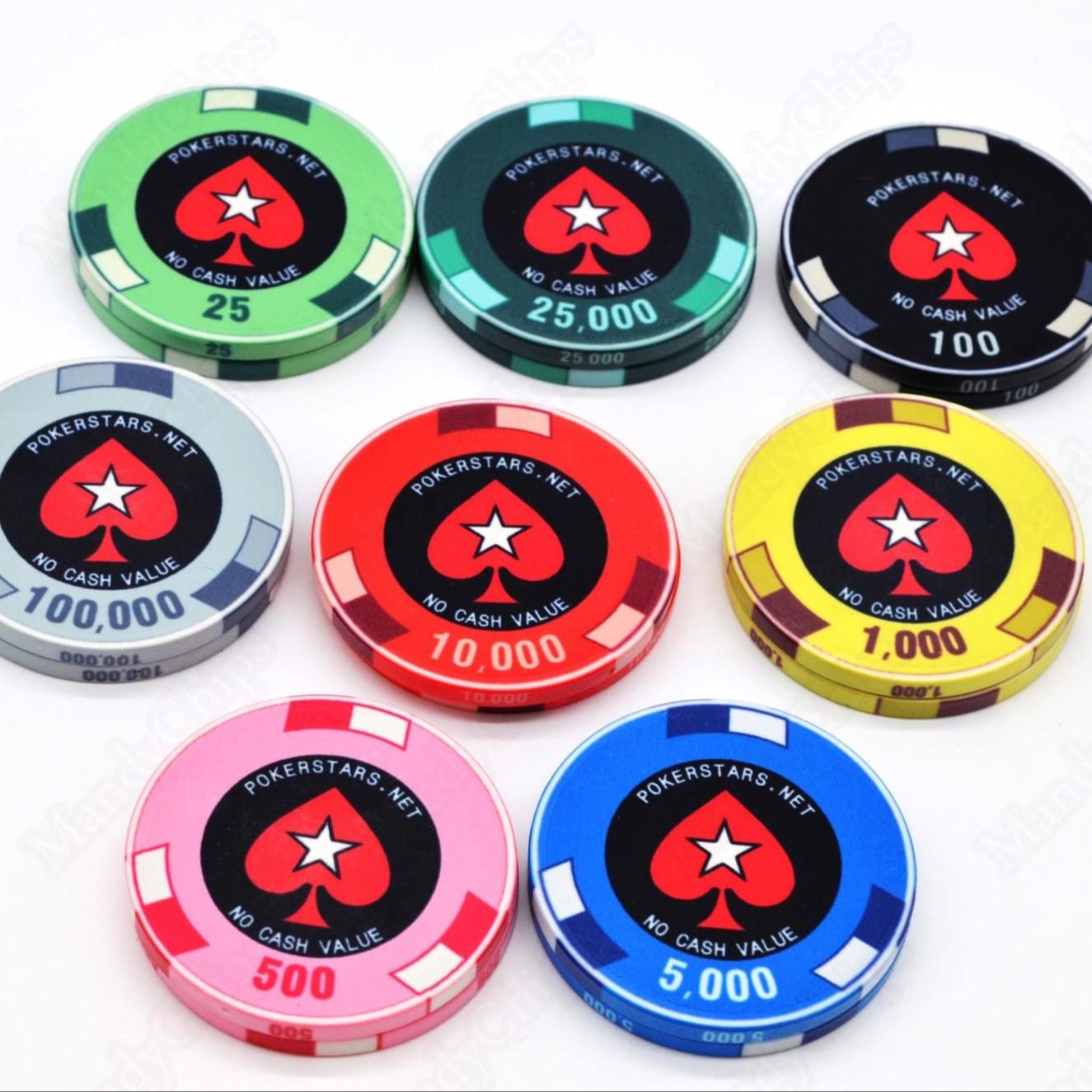 Fully customisable Professional Ceramic Material Poker Chips 10g and 40MM poker chips with customised design colour and logo