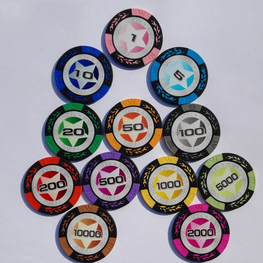 High Quality 14G Clay Chips Wholesale Personalize Logo Ceramic ABS Clay Texas Hold'em Poker Chips for Promotion Game